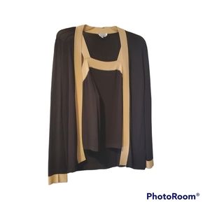 MaxMara Brown & Tan Sweater Set, Sz S